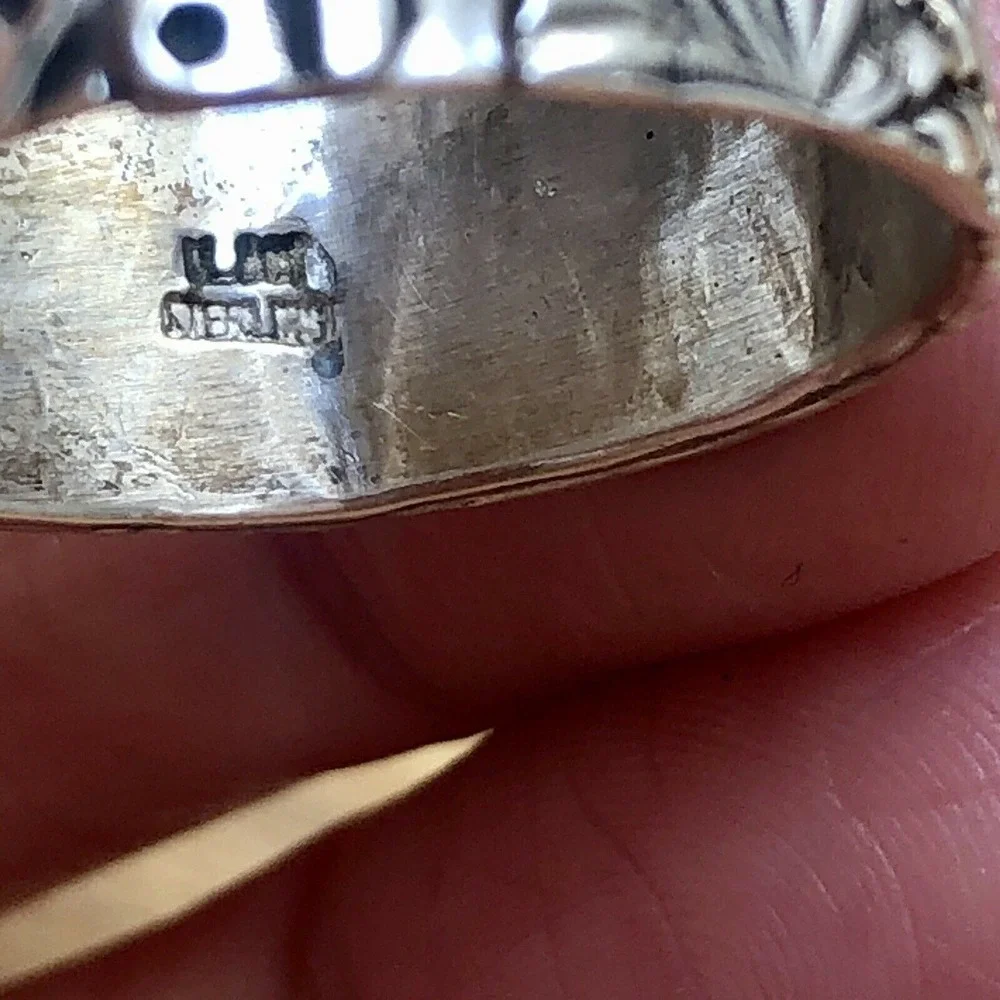 Navajo Horse Storyteller‎ Mens Band Sz 12 Signed Becenti Sterling Wedding Ring